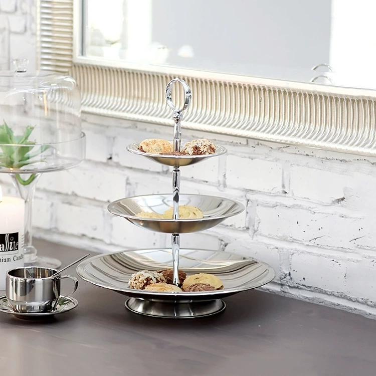 Wholesale thickened stainless steel third layer and second layer, second -layer, second -layer two -layer single -layer creative new fruit plate