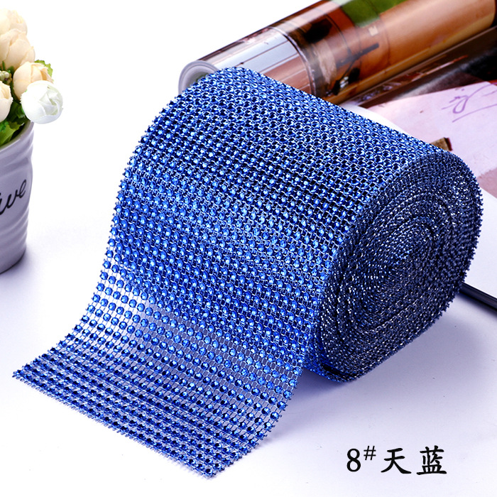 24 filas de taladro de malla de plástico hueco/taladro de línea/taladro de fila de 4mm/taladro de imitación, decoración navideña, artesanía, cortina