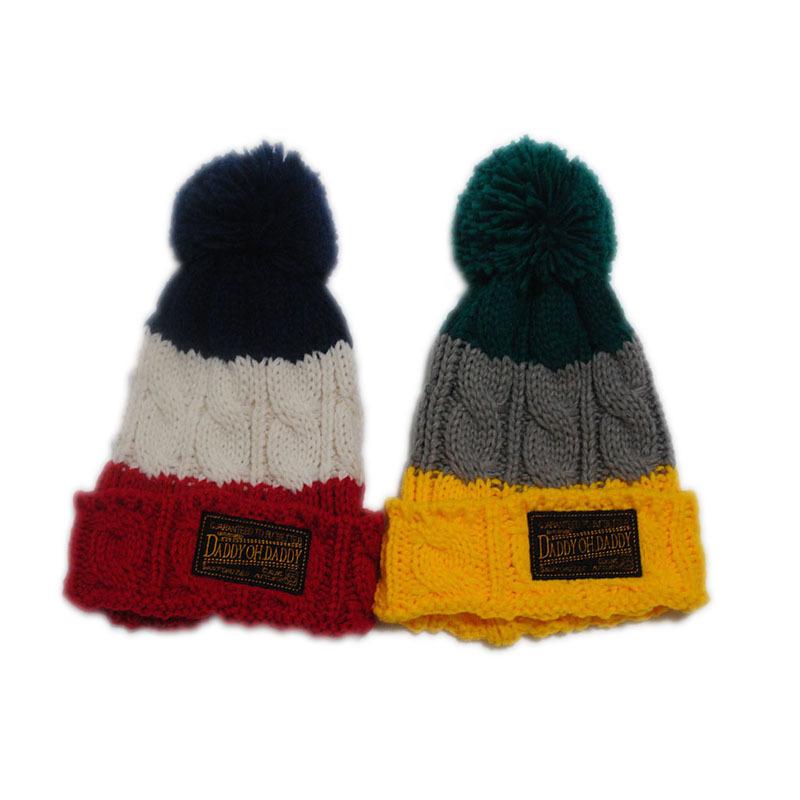 children's demi-season colored woolen hat