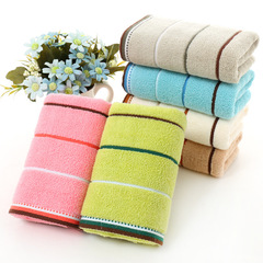Factory Wholesale Thickened 6-Color Striped Out-of-Stock 100% Cotton Towels Face Wash Towels Gift Supermarket Gift Box Set