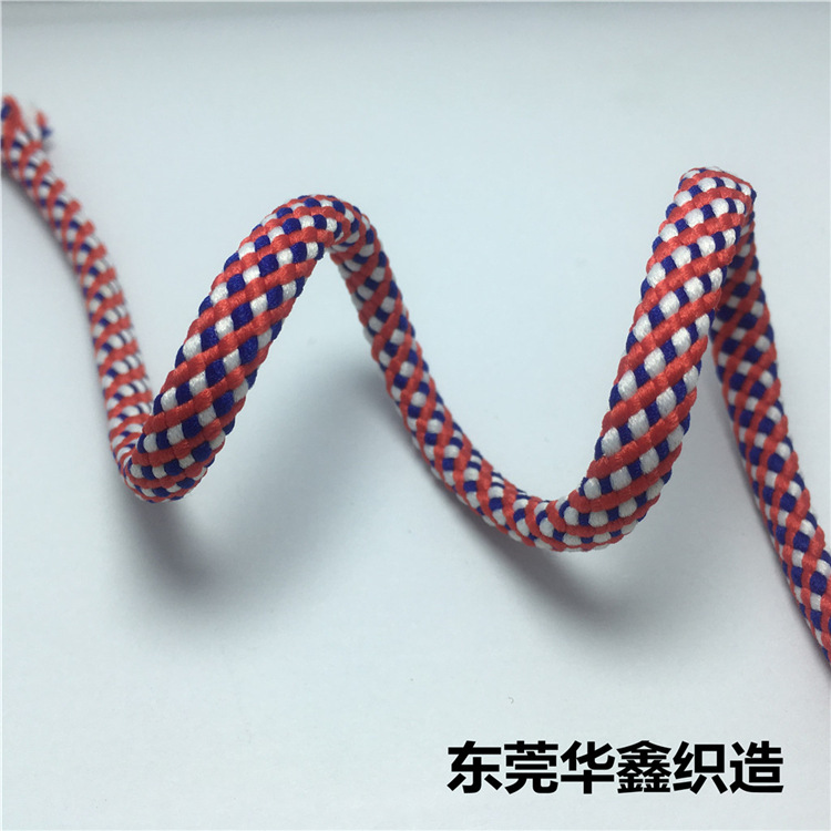 东莞厂家批发 三色5mm涤纶红白间色绳 DIY绑绳抽绳现货促销