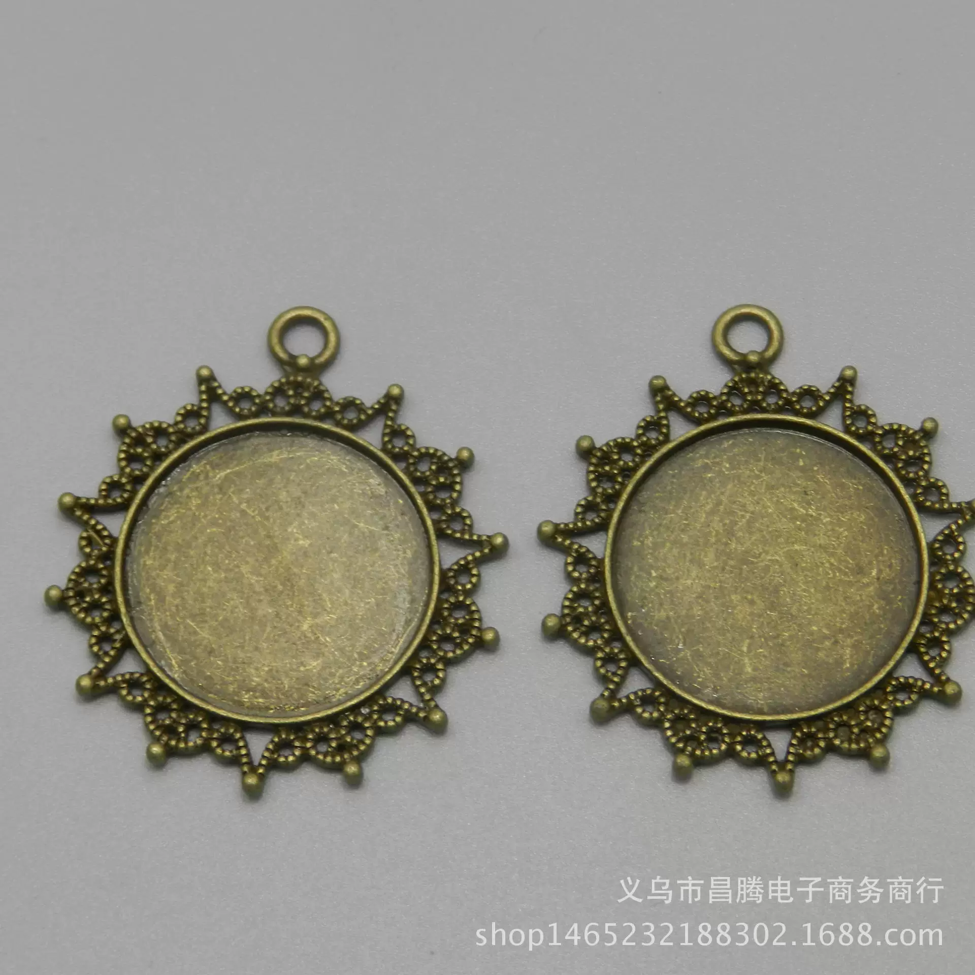Аксессуары для ювелирных изделий DIY внутренний 25 мм Круглый драгоценный камень времени кулон Нижняя опора полая кружевная основа из сплава