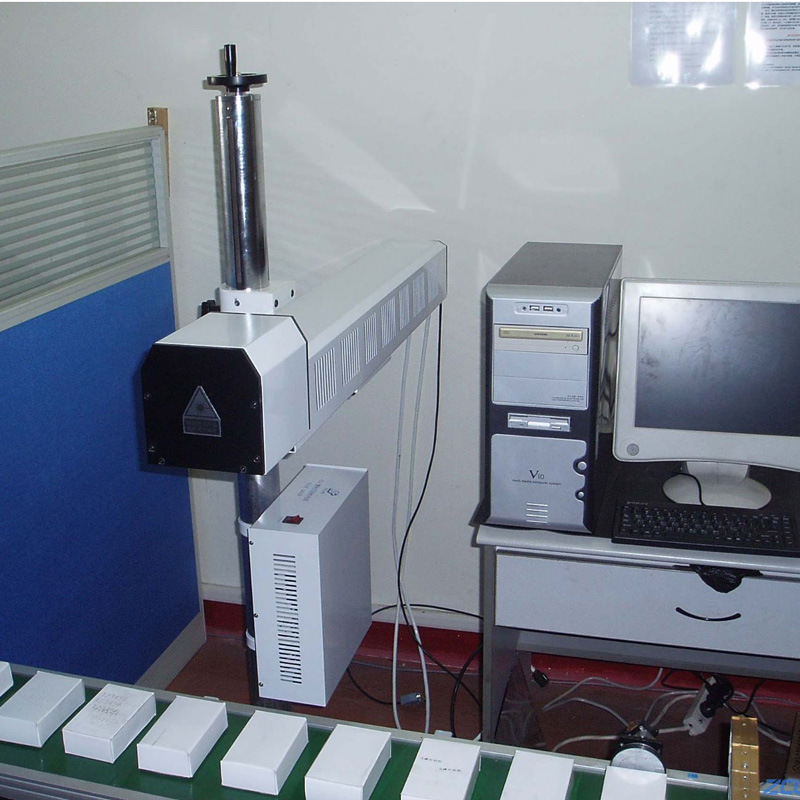 流水线自动激光打标机「配合机械手在线打标」自动激光打标机