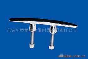 带螺杆系揽柱，不锈钢316船用羊角150mm，游艇五金铸造件