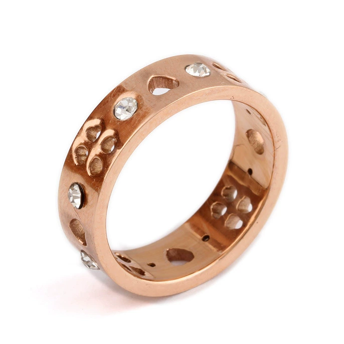(Cross-border trading), ring stainless steel, European style, 6mm, four-leaf clover, simple and elegant design, for beloved