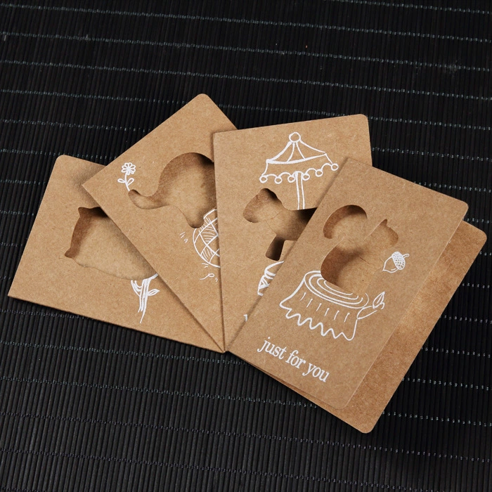  Retro leather postcard with laser, cards, Birthday gift, wholesale