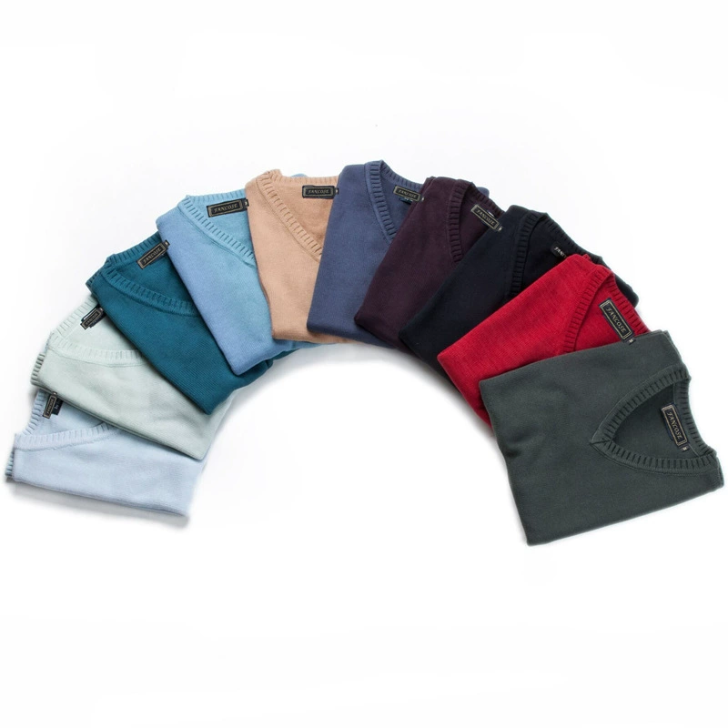 Осенне-зимний свитер-жилет, мужской облегающий однотонный Молодежный свитер без рукавов в Корейском стиле с V-образным вырезом, жилет, мужской хлопковый свитер