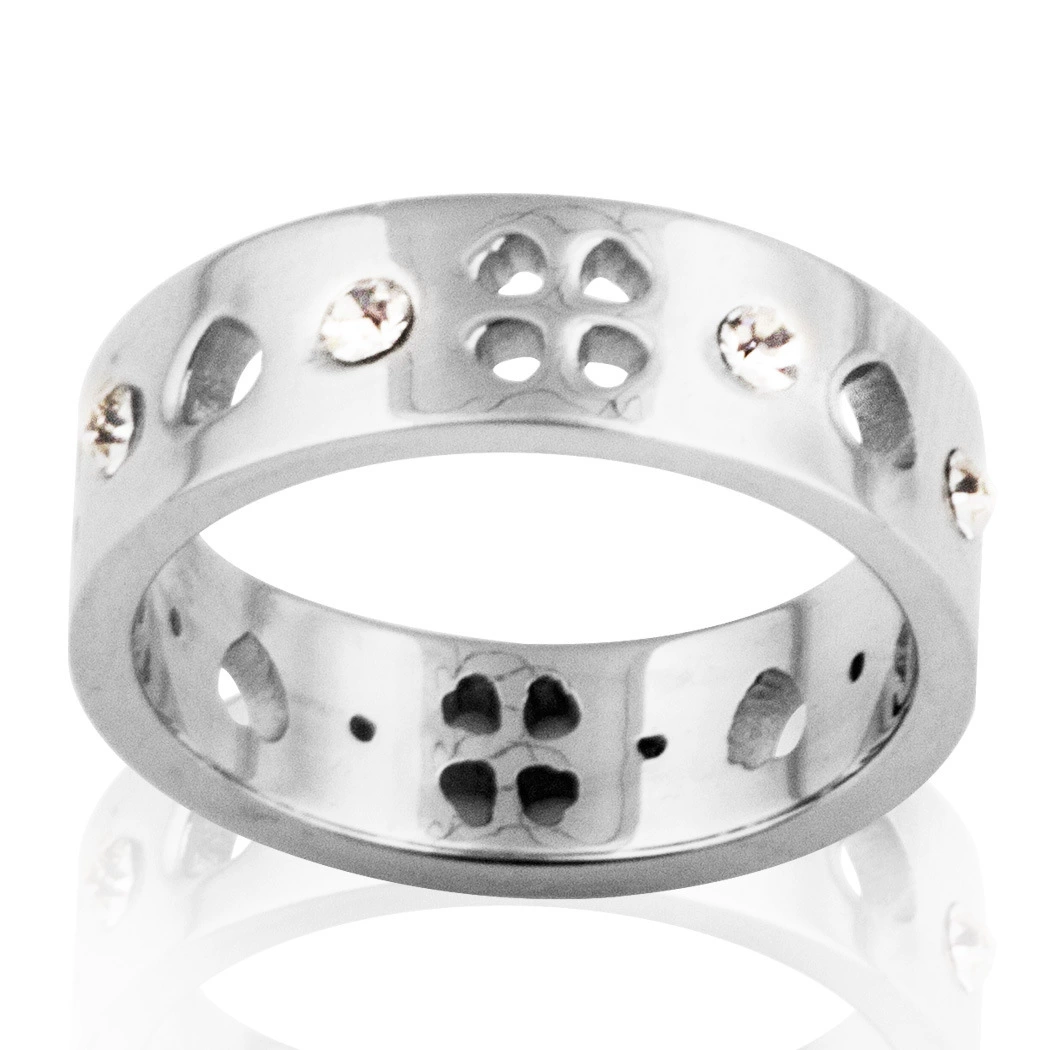 (Cross-border trading), ring stainless steel, European style, 6mm, four-leaf clover, simple and elegant design, for beloved