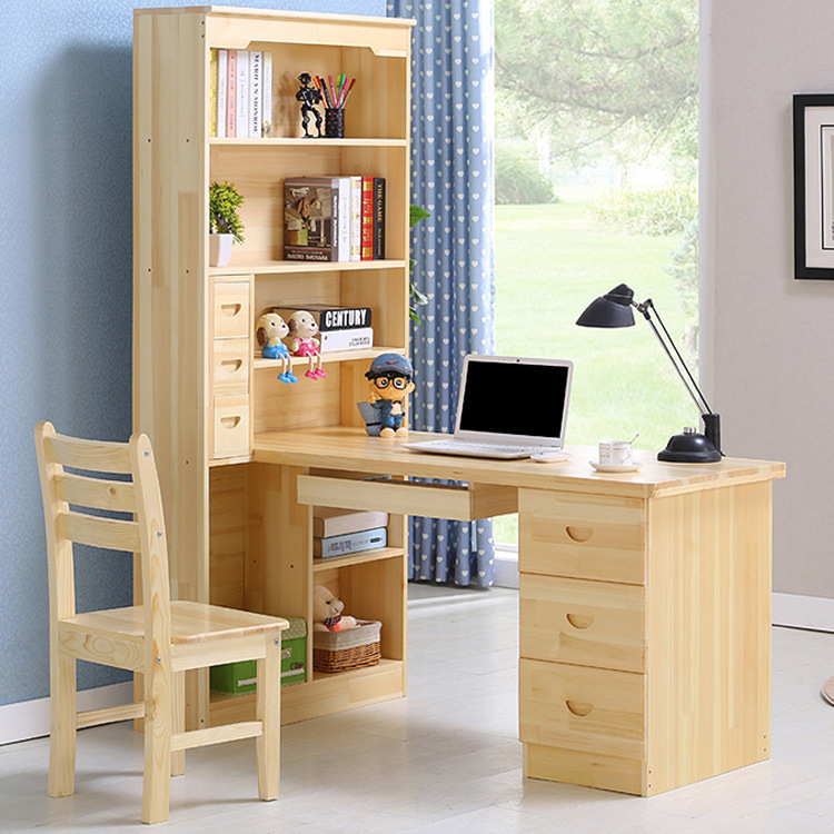 Desk and bookshelf integrated combination home bedroom student…
