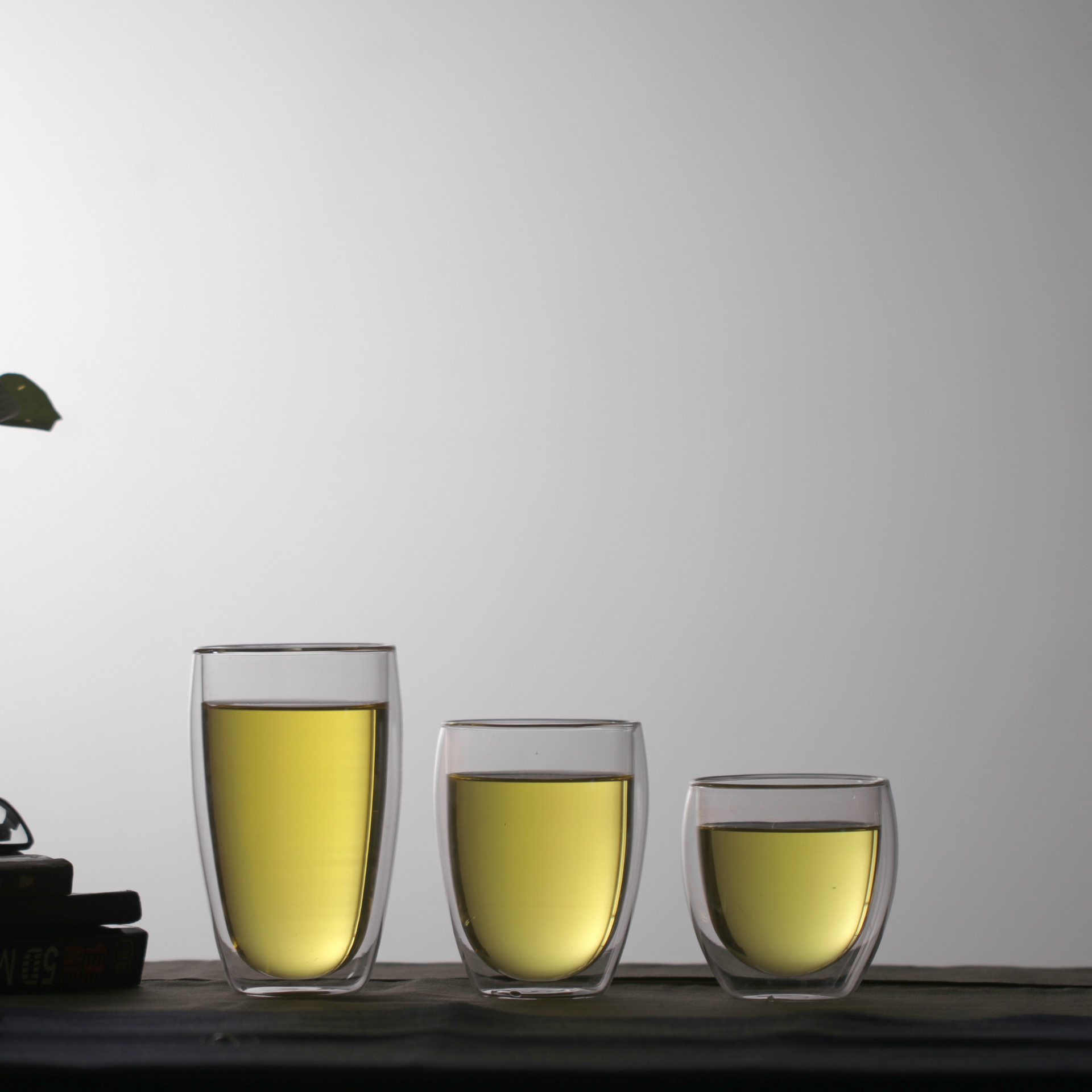 Chávena de vidro de parede dupla isolada para café e chá_voghion.com