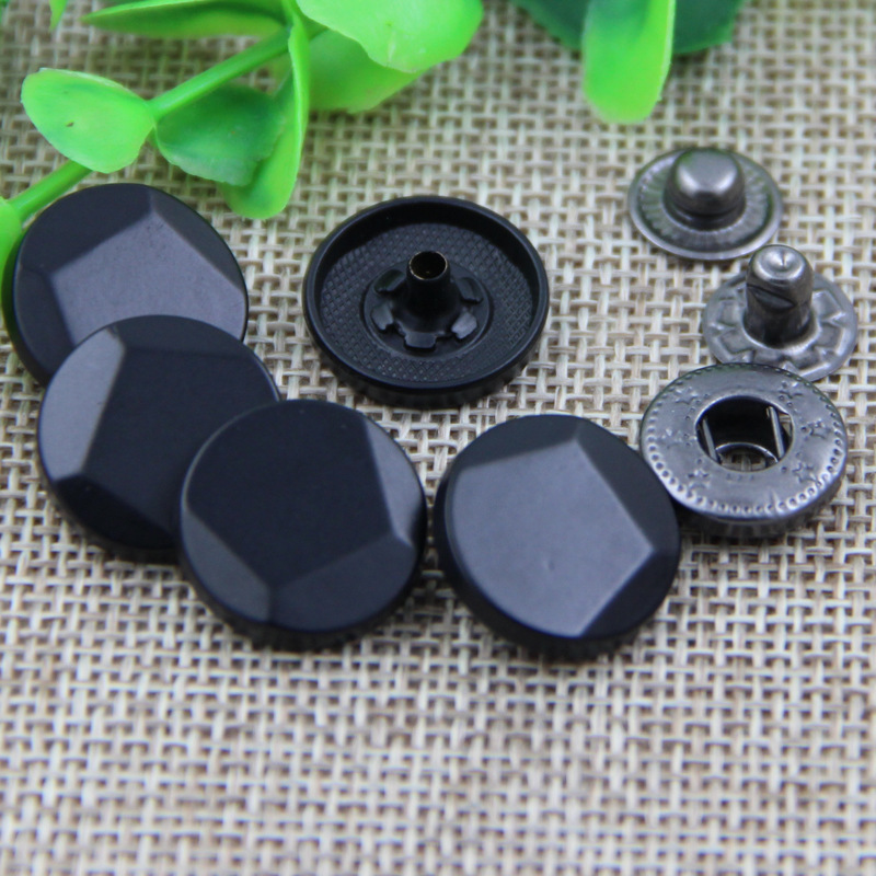 锌合金四合扣17mm不规则急钮面板金属羽绒服切边钮扣五金配件按扣