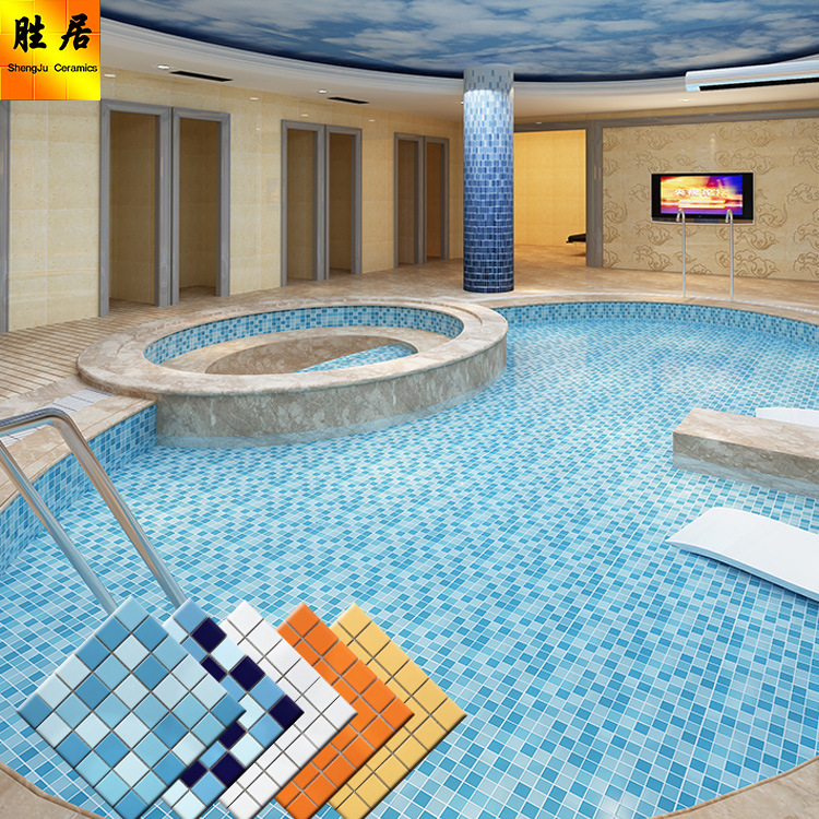 Swimming pool engineering community swimming pool fish pond mosaic tile bathroom kitchen bathroom wall sticker tile floor tile