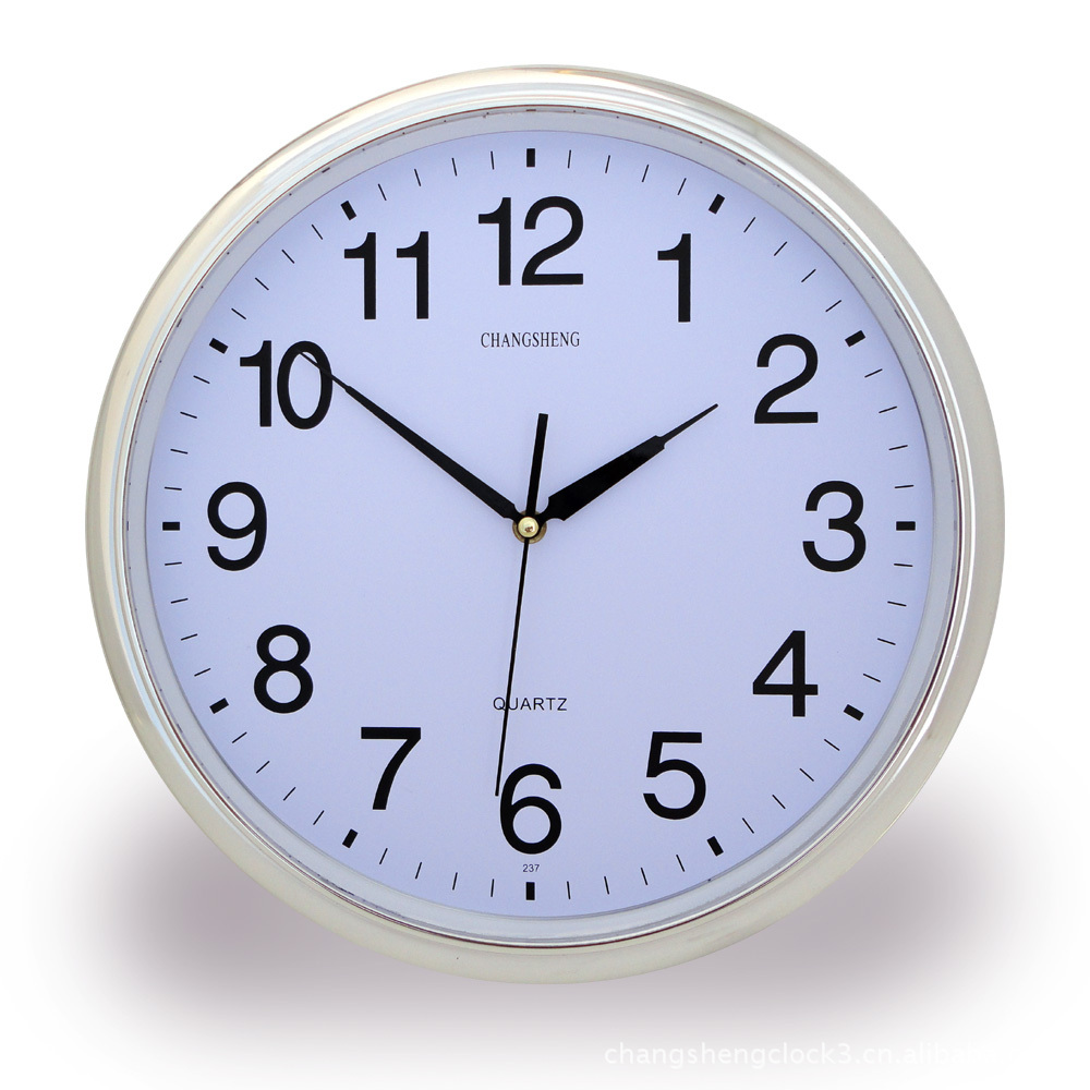 14inch Round Ce Rohs Certified Quartz Clock, Plastic Clock, Promotional Clock, Living Room Clock, Wooden Clock