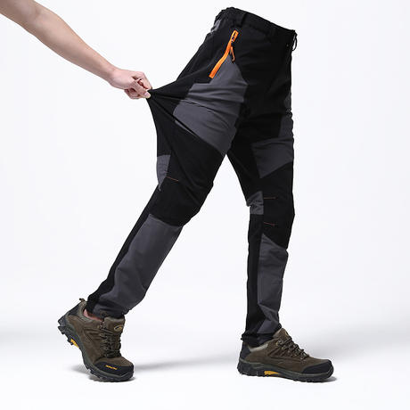 Autumn New Outdoor Elastic Assault Pants for Men, Windproof, Waterproof, Wear-Resistant, Breathable, Quick-Drying Pants, Spliced Hiking Pants
