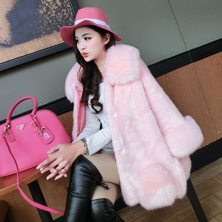 Mid-Length Fur Coat 2026 Winter New Style Women's Faux Rex Rabbit Fur Loose Plus-Size Thickened Fur Coat Special Offer Mid-Length Fur Coat 2026 Winter New Style Women's Faux Rex Rabbit Fur Loose Plus-Size Thickened Fur Coat Special Offer