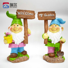 厂家直销树脂人偶花园系列工艺品装饰摆件手绘树脂小矮人礼品