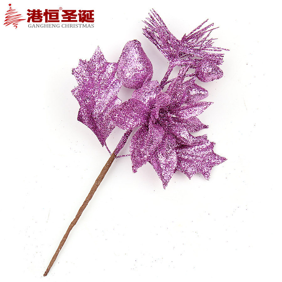 Rama de Navidad artificial árbol de Navidad guirnalda decoración rama 20cm pegajoso polvo de oro fruta oreja decoración Navidad rama flor