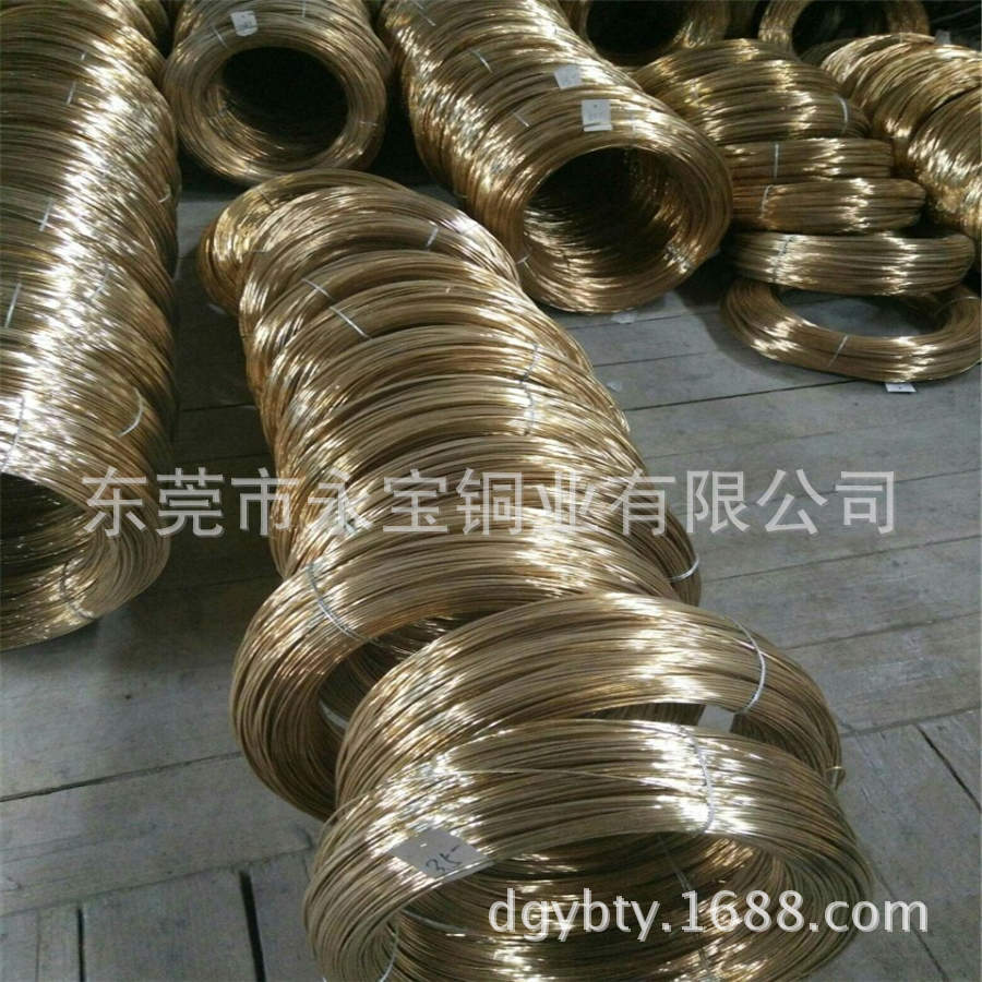 H62-H65黄铜线厂家 铆钉-螺丝-弹簧黄铜线 全软半硬黄铜扁线方线