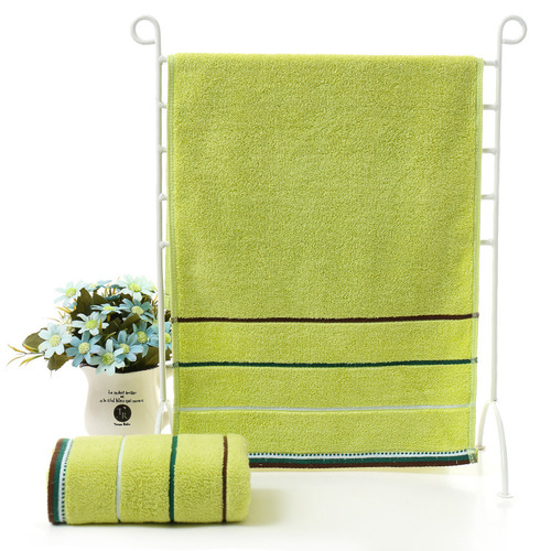 Striped satin jacquard pure cotton face towel household soft absorbent cotton thickened adult bath towel wholesale factory