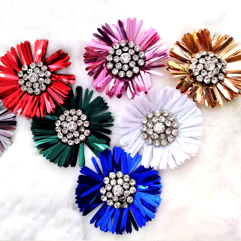 新款手工钉珠 多巴胺亮片花朵帽子袜子服装辅料配件简约时尚