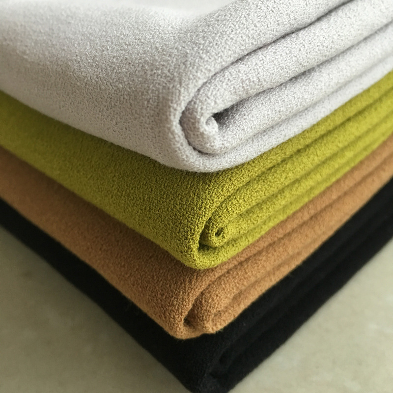 厂家批发梭织TR四面弹 405G/ 秋冬风衣西装乱麻弹力梭织面料大衣