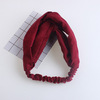 Knitted demi-season headband, hair accessory, Korean style, wholesale