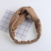 Knitted demi-season headband, hair accessory, Korean style, wholesale