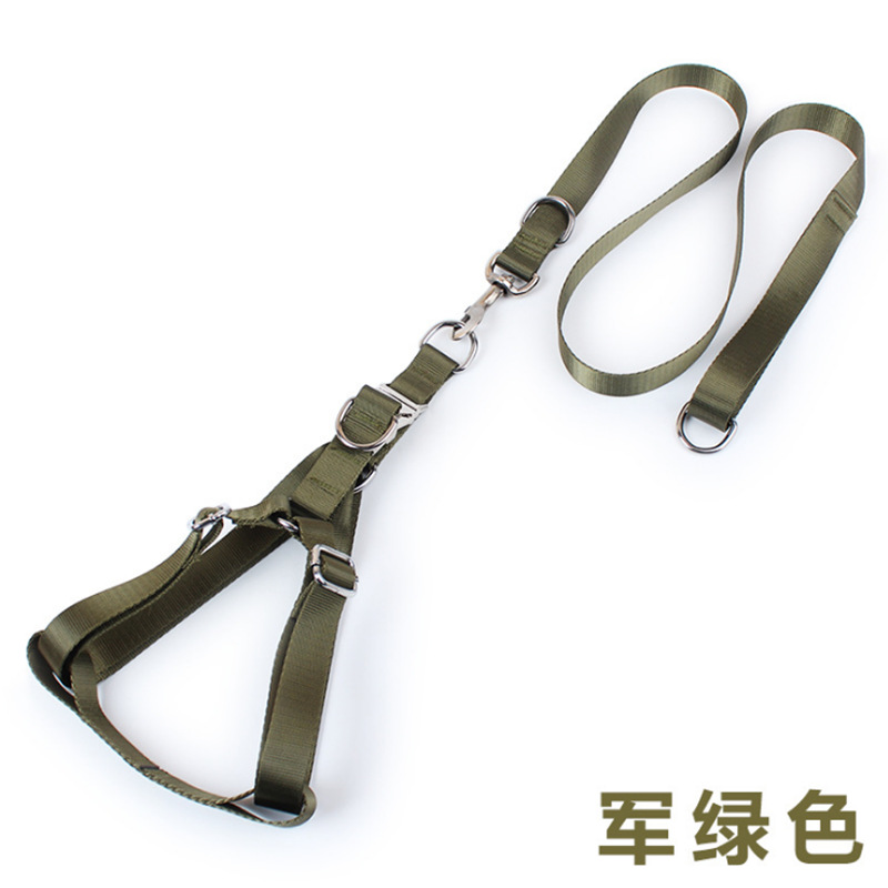 Perro engrosada aleación hebilla pecho y espalda cuerda de tracción al por mayor Golden Retriever frontera cría de animales perro grande correa de tracción perro cuerda perro Cadena de perro