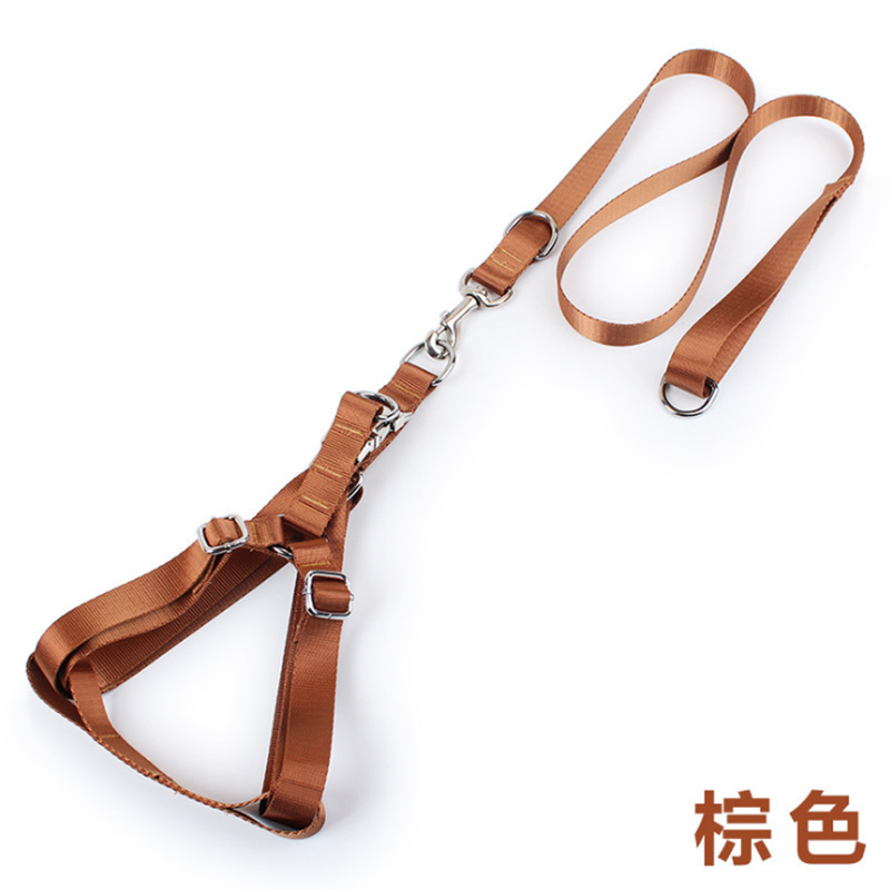 Perro engrosada aleación hebilla pecho y espalda cuerda de tracción al por mayor Golden Retriever frontera cría de animales perro grande correa de tracción perro cuerda perro Cadena de perro