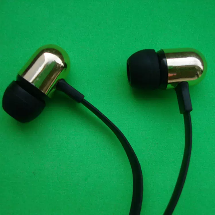 厂家直销电镀耳机  MP3入耳式彩色金属色耳机  土豪金重低音耳机