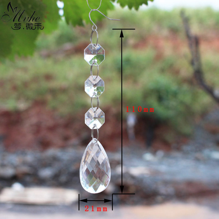 Acrylic octagonal beads water drop pendant crystal lamp pendant door curtain partition wedding wedding supplies
