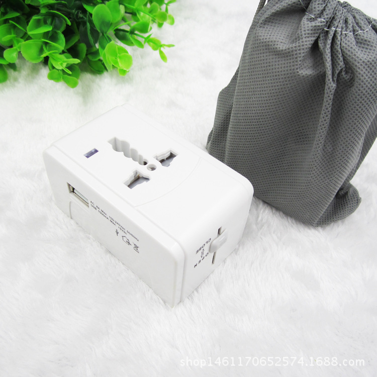 Multi-Función de enchufe de conversión con USB universal multi-país de viaje de negocios de conversión de enchufe
