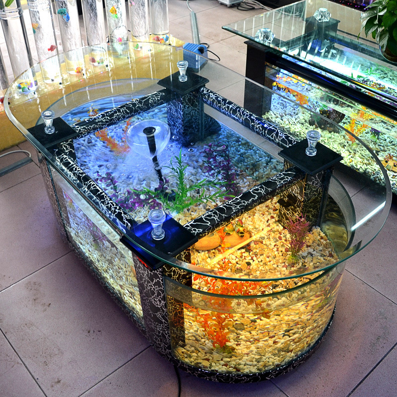 Large Ecological Living Room Coffee Table Fish Tank Aquarium Round Glass Household Desktop Coffee Table Fish Tank Medium Turtle Tank Large Ecological Living Room Coffee Table Fish Tank Aquarium Round Glass Household Desktop Coffee Table Fish Tank Medium Turtle Tank
