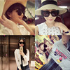 Square fashionable sunglasses, retroreflective glasses solar-powered, Korean style, internet celebrity