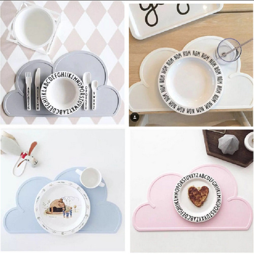 ins new Nordic baby child cloud silicone placemat student placemat baby table mat