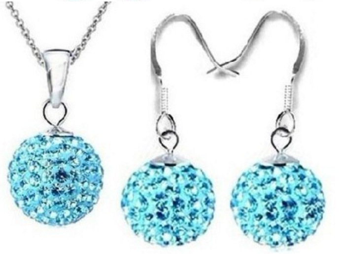 10mm AB barro completo diamante bola O-cadena cristal Shambhala traje oído gancho collar transfronterizo