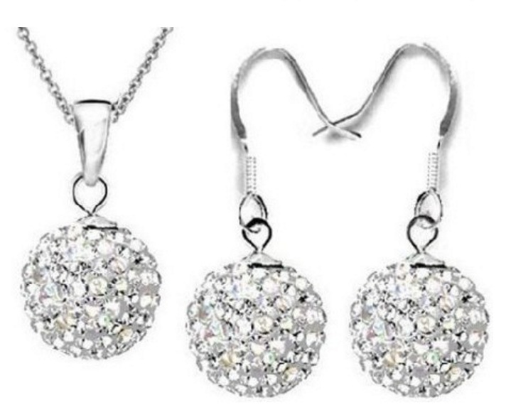 10mm AB barro completo diamante bola O-cadena cristal Shambhala traje oído gancho collar transfronterizo