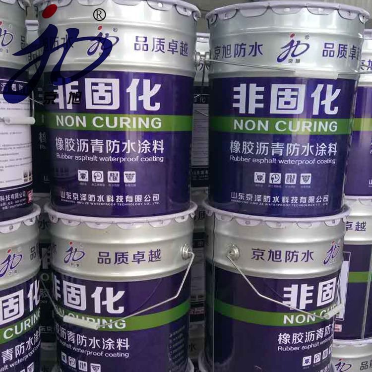 厂家供应京旭牌非固化橡胶沥青防水涂料墙体漏水墙壁裂缝专用涂料
