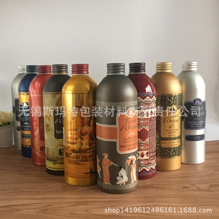 500毫升 ml 66*190mm 28口径 沐浴乳 护身乳 金属印刷铝瓶