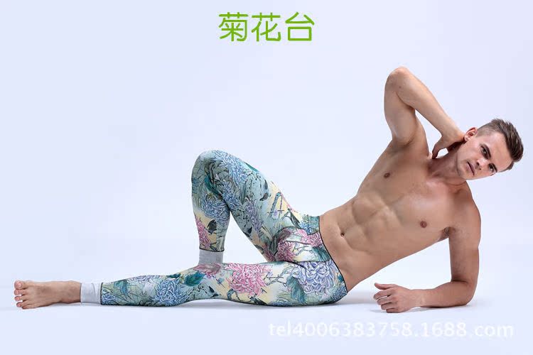 Aibcメーカー直販男性保温ズボンプリント保温底秋冬ズボンメーカー卸売りA012-BK