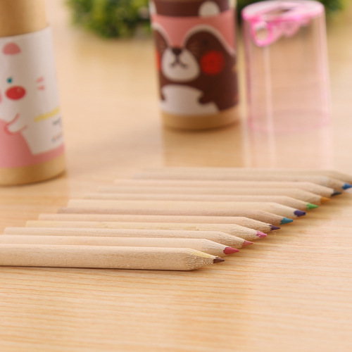 Cartoon bear 12 color lead children's painting coloring pen color pen creative stationery primary school students learning prizes