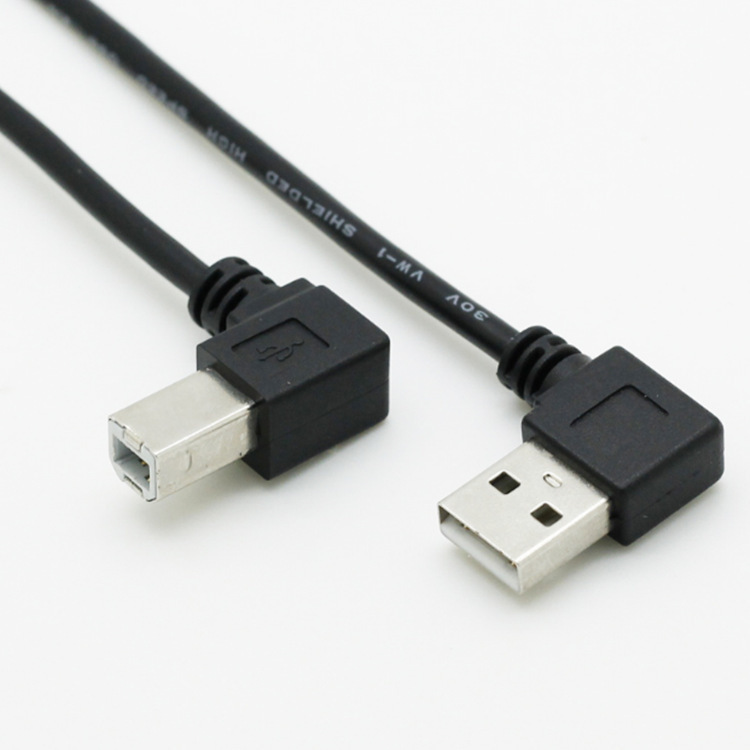Double elbow USB2.0 printer data line two elbow printer connection line AM to BM printing line pure copper