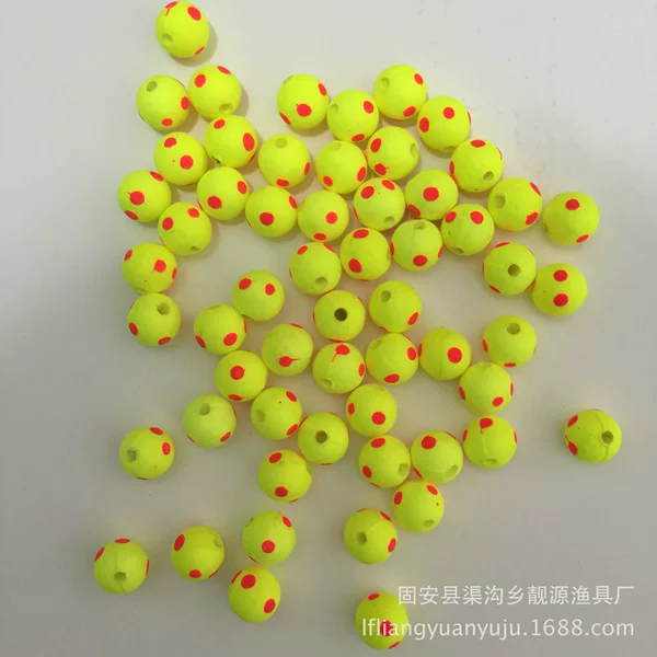 Wholesale round eye-catching beans Luoyang ball floating tail lure fish beads floating put soybean beads fishing beads