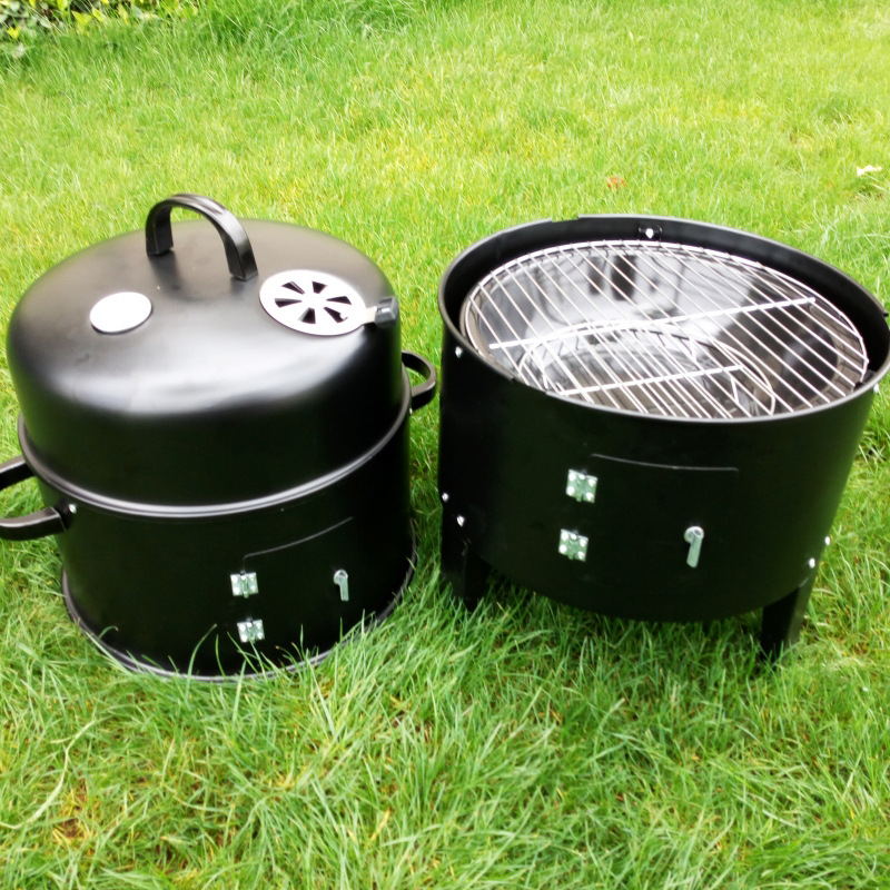Hogar al aire libre exportación multifunción estufa de humo barbacoa parrilla estufa horno barbacoa