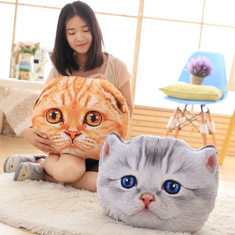 可爱猫咪抱枕毛绒玩具猫咪抱枕靠垫仿真猫咪抱枕