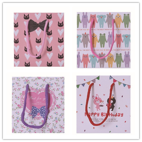 礼品袋纸袋服装手提袋购物袋义乌包装袋子批发 8款混装生日