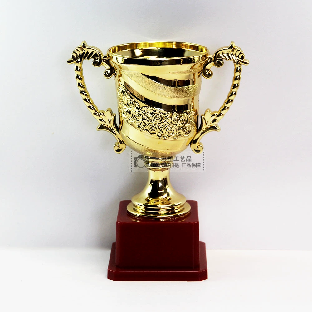 Пластиковый позолоченный трофей с квадратным дном, пластиковый трофей, поделки из пластика