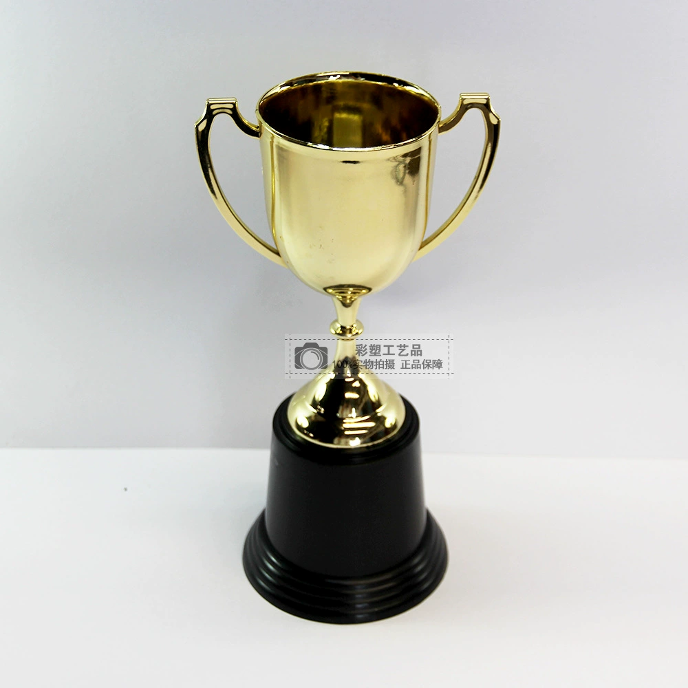 9inch пластиковый позолоченный трофей с круглым дном, производитель оптовых продаж, обучающий трофей для школьных соревнований