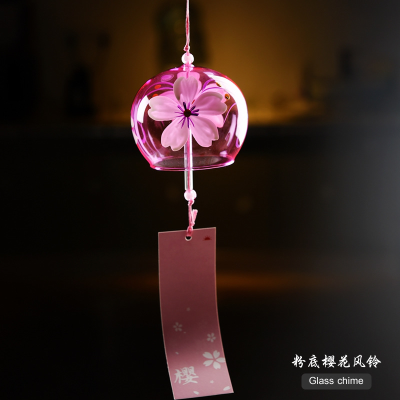Estilo japonés lindo viento carillones al por mayor hecho a mano vidrio pintado adornos regalo creativo Qixi regalo para niñas y amigos