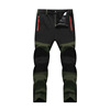 Demi-season street fleece keep warm windproof elastic hydrogel balls, wear-resistant climbing trousers